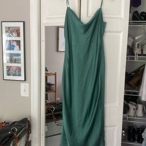 Green maxi dress